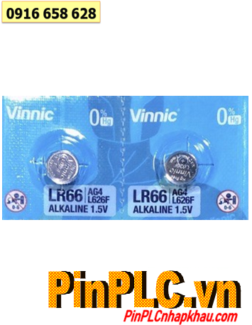 VINNIC L626F LR66, Pin AG4 _Pin đồng hồ 1.5v Alkaline VINNIC AG4, L626F, LR66, 376 chính hãng 